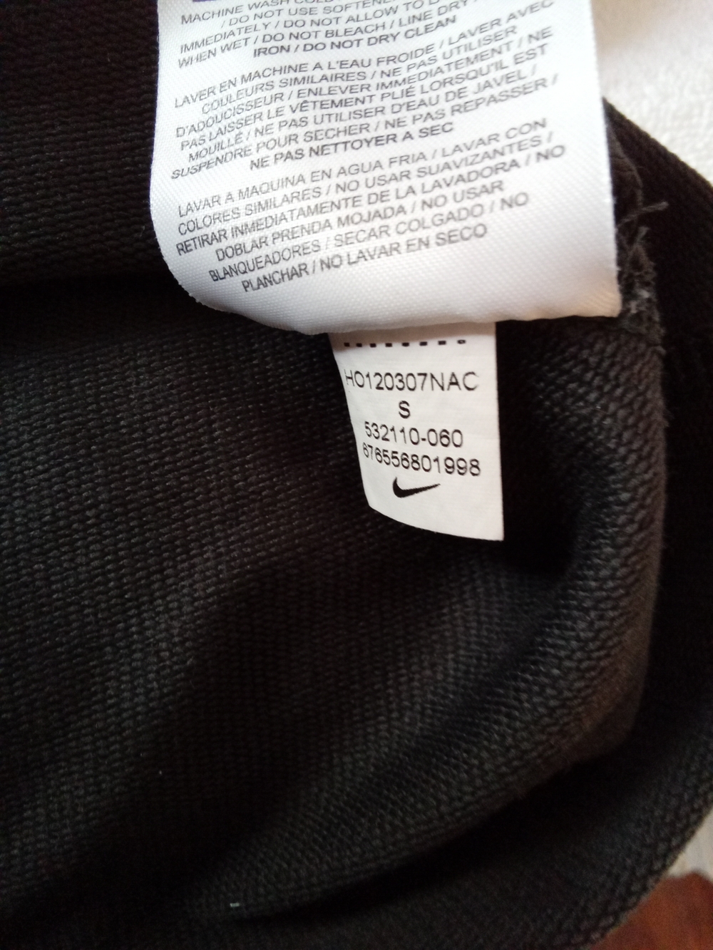 Nike Grey Dotted Running Performance Hoodie - Picture 8 of 8